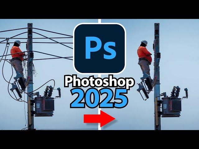 NEW Photoshop CC 2025 “Find Distractions” Filters - Removes Complex Wires and People with 1 CLICK!