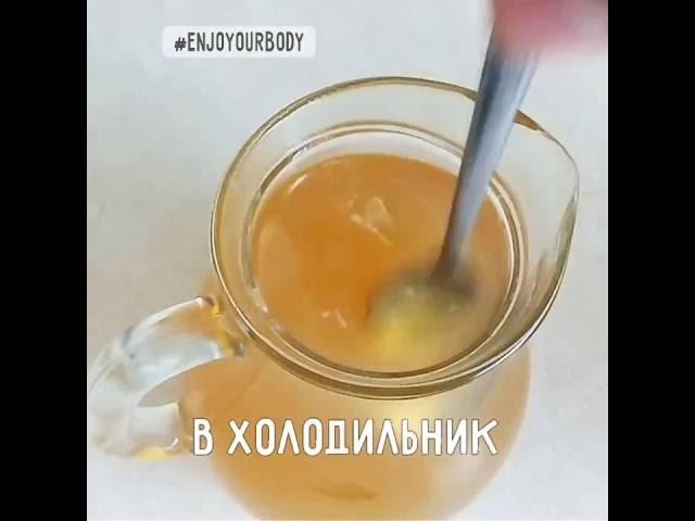 Холодный зеленый чай с лимоном и мятой