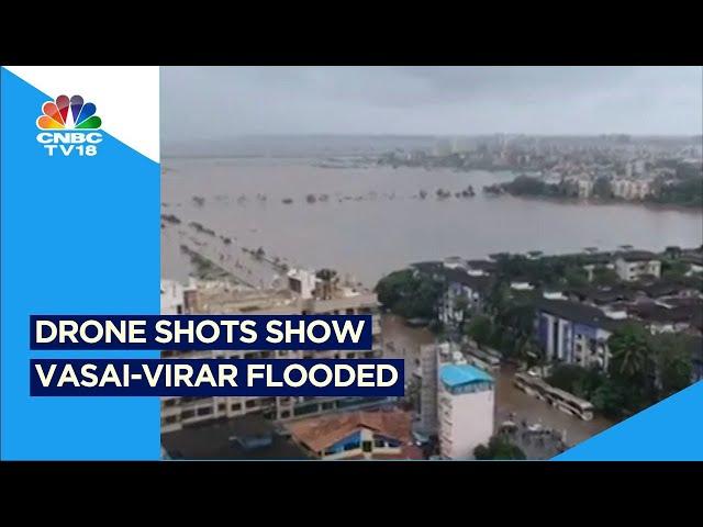 Rain News: Drone Shots Show Vasai-Virar Flooded | Maharashtra News | CNBC TV18