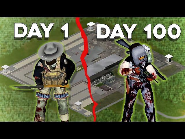 Living In The Prison For 100 Days! Project Zomboid Movie!