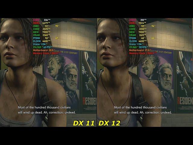 RESIDENT EVIL 3 DEMO: DX 11 vs DX 12