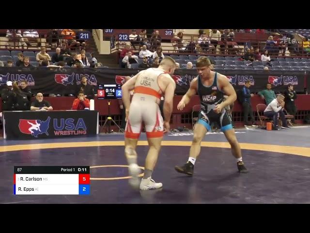 2023 Senior Nationals: Richard Carlson vs Ryan Epps: 87 KG Greco-Roman Quarterfinals