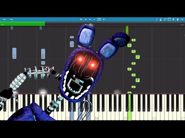 The Joy Of Creation Song + FNAF Rap Remix - Piano Cover / Tutorial - JT Machinima