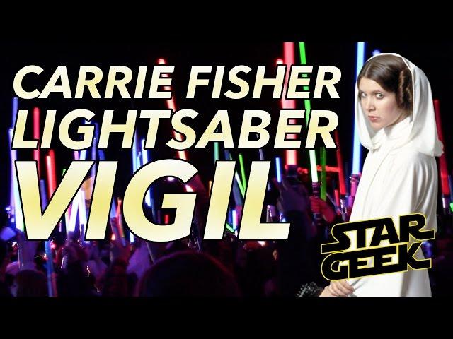 Carrie Fisher Lightsaber Vigil/Tribute - Fisher Pavilion SEATTLE - Star Geek