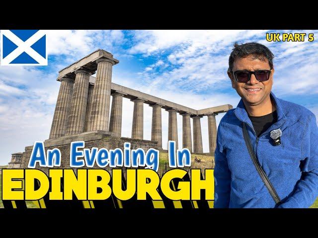 An evening in Edinburg | এডিনবরায় চড়লাম টেসলা, কিনলাম হলুদ জ্যাকেট | Calton Hill | UK Part 5