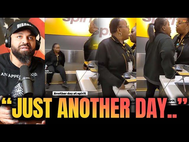 2 Black Spirit Airlines Employees Square Up to Fight at the Airport!