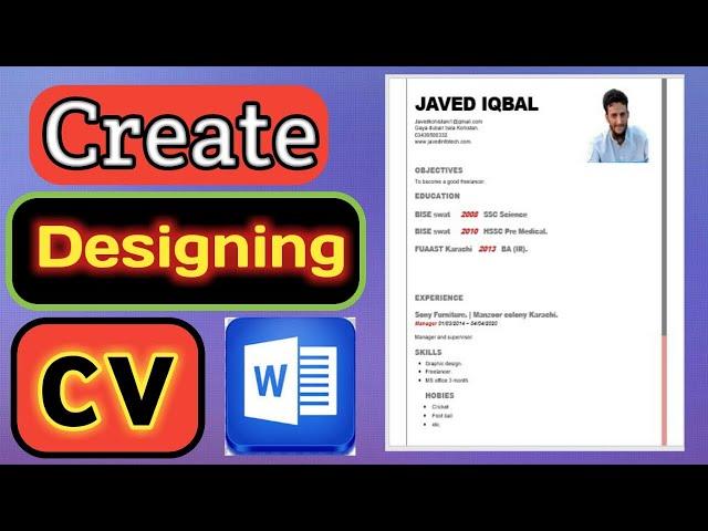 Creating, Designing CV in MS word javed infotech