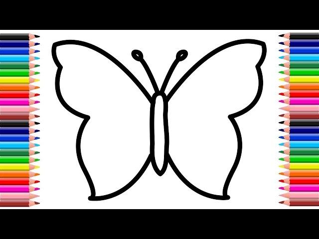 Butterfly Drawing | Easy drawing for kids