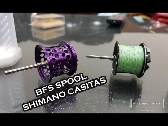 Spool đánh mồi nhẹ cho máy Shimano Casitas. Lightweight Spool BFS lure