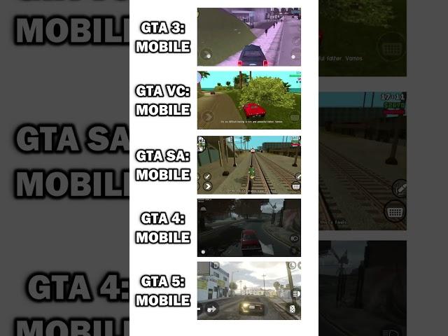 PLAYING ALL GTA GAMES ON MOBILE #gtagames #gtamobile #gta5 #mobilegames #gamimgshorts #androidgames