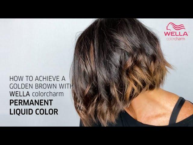 HOW TO ACHIEVE A GOLDEN BROWN WITH WELLA COLORCHARM PERMANENT LIQUID COLOR FT. THE CONTOURED CHEMIST