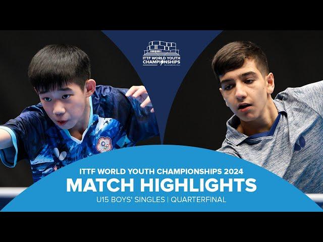 Lin Chin-Ting vs Benyamin Faraji | U15 BS-QF | ITTF World Youth Championships 2024