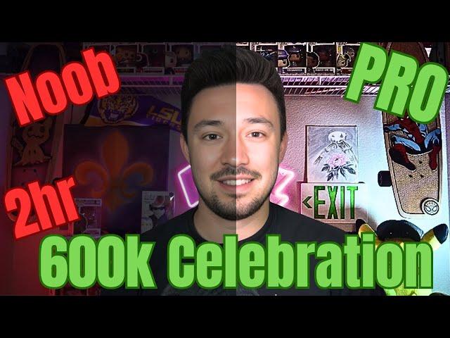 Noob vs Pro ~ 2hr ASMR Stream ~ 600k Sub part 1 Celebration 