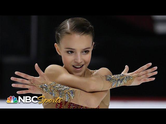 Shcherbakova pulls off costume change in winning free skate | NBC Sports