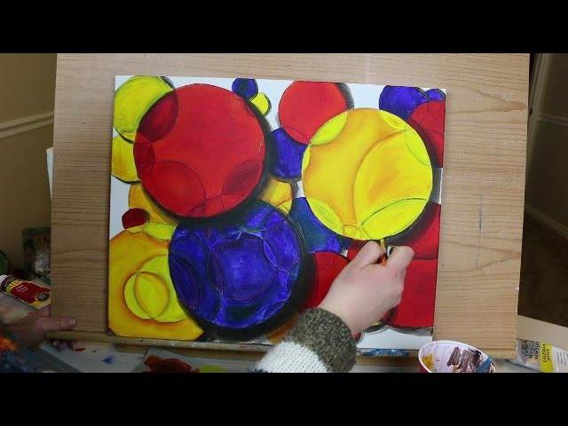 Abstract Painting Technique - Intro to Primary Colors and Basic Blending