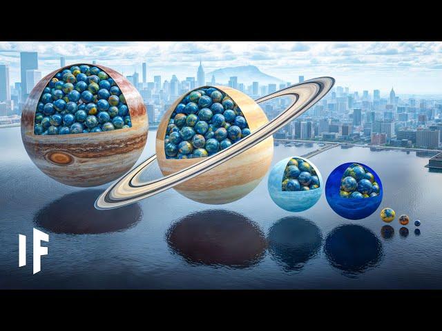 How Many Earths Can Fit In Each Planet? | SIMULATION