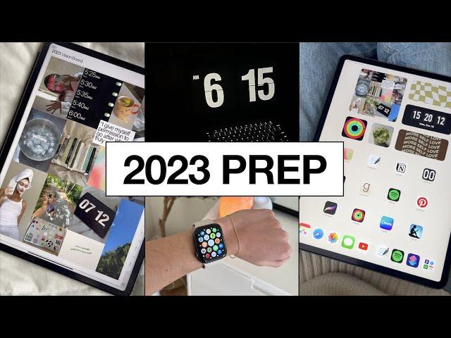 PREPPING FOR 2023 | setting goals, new iPad home screen, vision board, and mental health chats