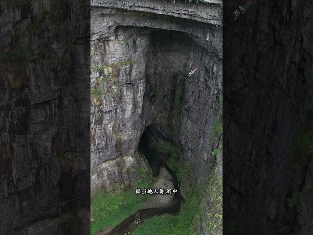 贵州大山里发现一个神秘山洞，据当地老人讲，洞内偶尔发出奇怪叫声，山洞里到底藏着什么，至今无人敢去探索！#神秘 #山洞里到底藏着什么