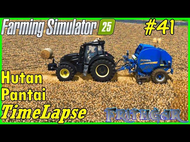 FS25 Timelapse, Hutan Pantai #41: Last Big Harvest With Straw!