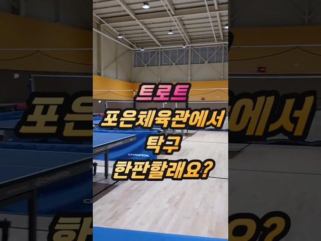 트로트 포은체육관에서 탁구  한판 어때요#포은체육관#오천읍#오천체육문화타운#탁구#강습#로봇연습기