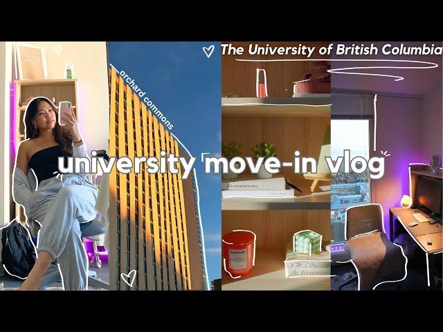 College Dorm Move-In Day Vlog 2023 | University of British Columbia (UBC) | Orchard Commons