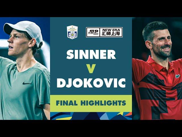 Jannik Sinner vs Novak Djokovic For The Rolex Shanghai Masters 2024 Title!