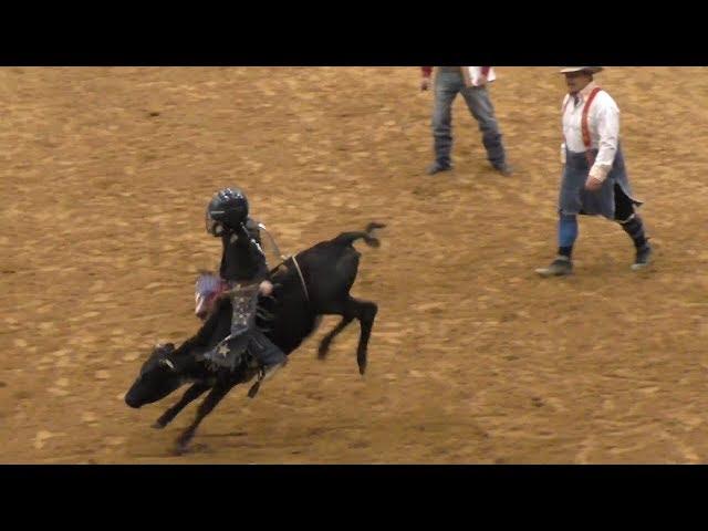 Calf Riding - 2018 Junior Bull Riding National Finals #NJBRA