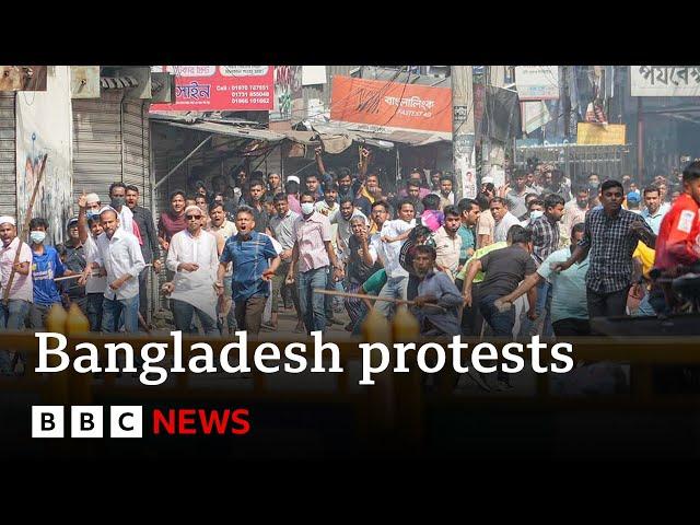 Bangladesh PM blames deadly protests on political opponents | BBC News