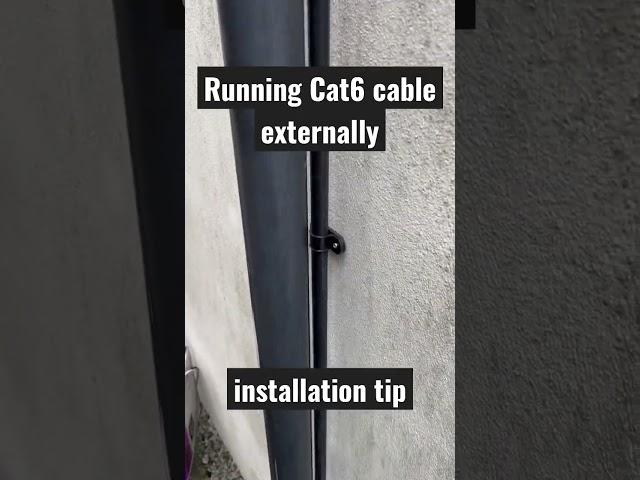 Keeping Cat6 cable neat and discreet when running it externally #cat6 #cabling #ethernet