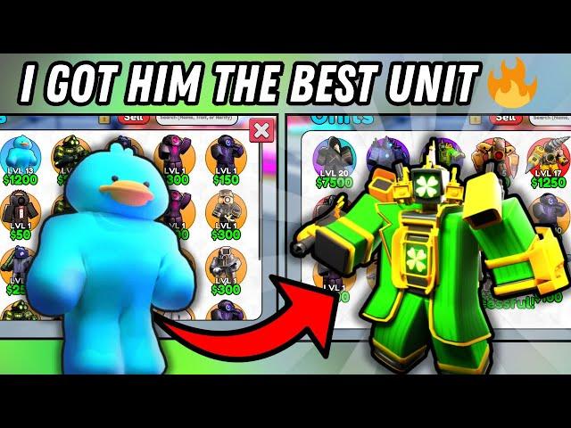 ️ I TRANSFORMED My Fan's INVENTORY! ️ [ROBLOX SKIBIDI TOWER DEFENSE]