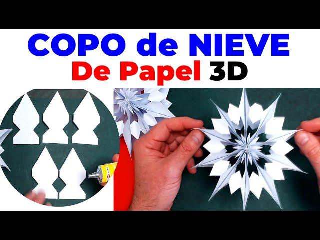 COPO de NIEVE de Papel 3d | Tutorial de Origami 3d