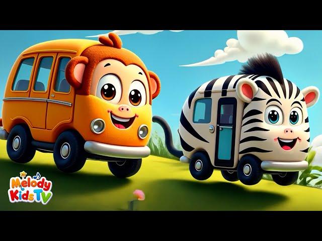 Animal Adventure : Wheels on the Bus + More Nursery Rhymes & Kids Songs - Melody Kids Tv