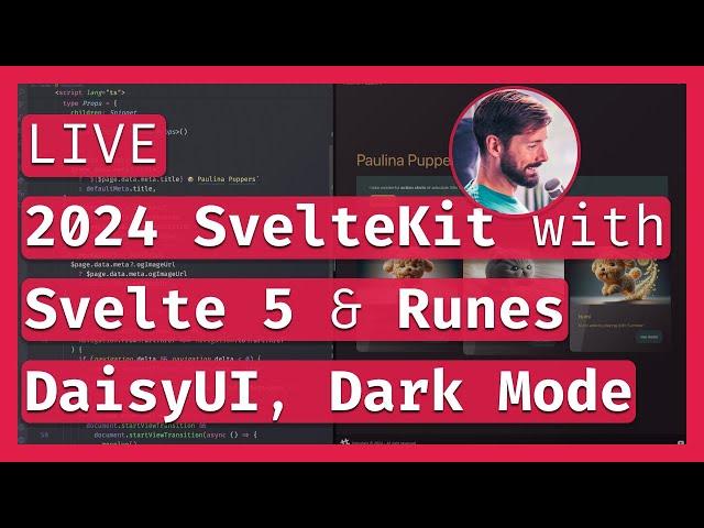 Brand new Fullstack App with Svelte 5! Runes, DaisyUI, Dark Mode & e2e! ️ LIVE Coding & Chill 