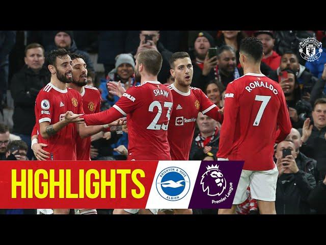 Ronaldo & Fernandes fire Reds into Top 4 | Highlights | Manchester United 2-0 Brighton & Hove Albion