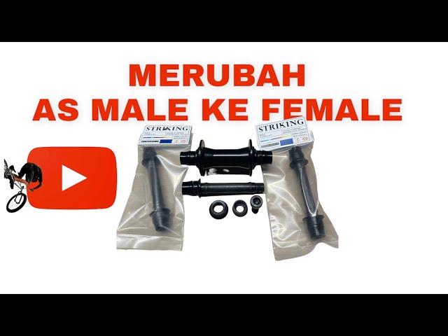 Merubah AS / axle MALE KE FEMALE khusus hub FREE united - STRIKING BIKE SHOP