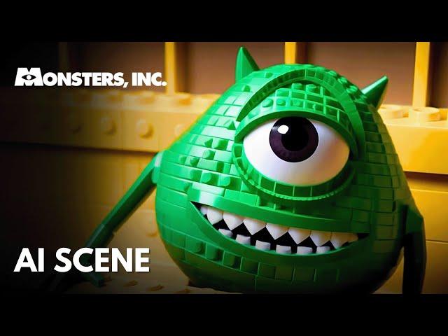 MONSTERS INC  Restaurant Scene Reimagined by AI in LEGO | Runway Gen 3