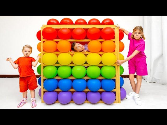  Ballons-Würfel-Herausforderung für Vania und Mania | Spiele für Kinder