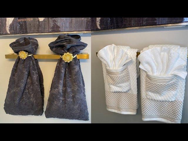 BATHROOM DECORATING IDEAS // Towel Folding Ideas for Bathroom // How to Fold Decorative Towels