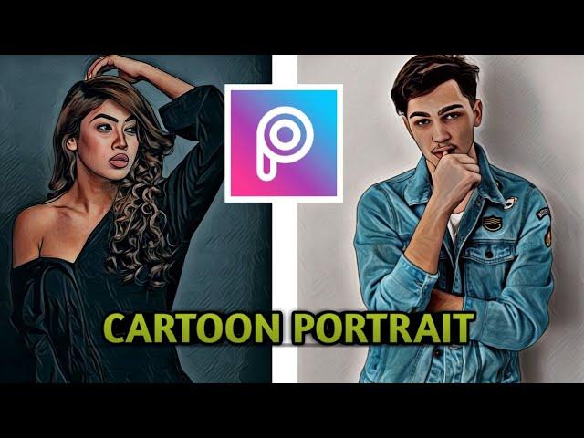 Picsart Cartoon Portrait Only One click | Picsart Photo Editing Tutorial | Ganeshedits