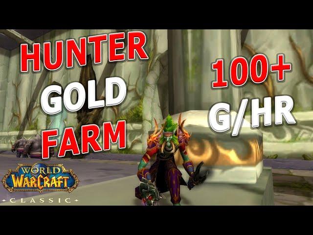 WoW Classic - Hunter Gold Farm! Dire Maul North Tribute Farm! 100+ gold per hour!