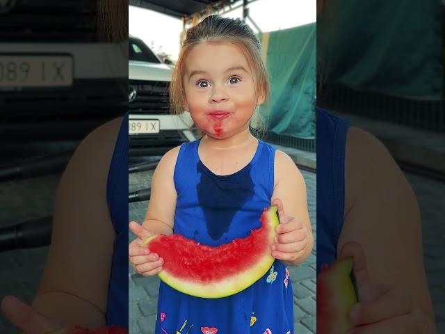 Cute baby eating watermelon  #shorts #comedy #funny