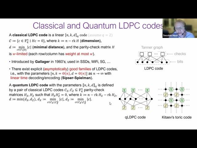 QIP 2022 | Good quantum LDPC codes and their classical relatives (Pavel Panteleev)