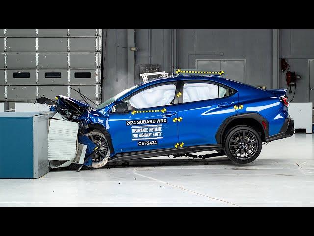 2024 Subaru WRX updated moderate overlap IIHS crash test