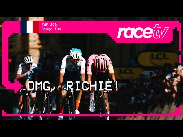 RICHIEEEEEE -  Stage Two | RaceTV | Richard Carapaz | Tour de France 2024