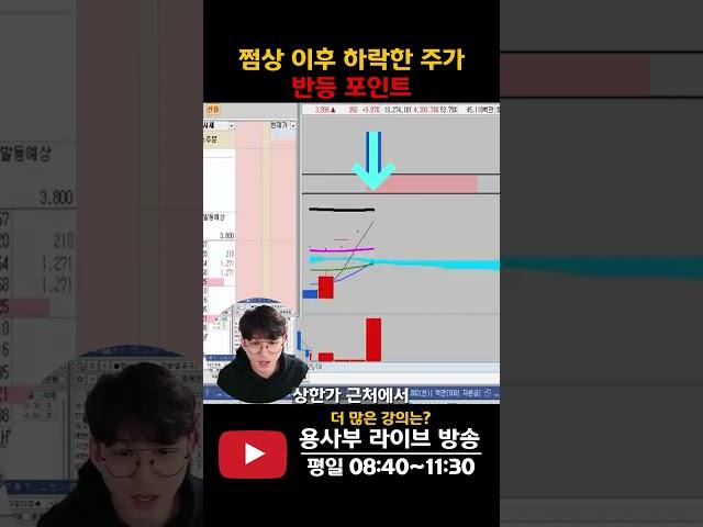 쩜상 이후 주가가 하락하면 어디서 반등할까 #상한가 #반등