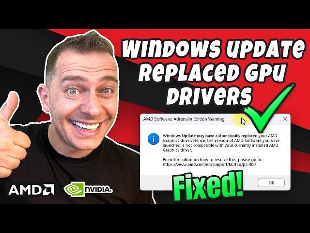 Fixed! Windows Update Replaced AMD Graphics Driver (Adrenalin Warning)