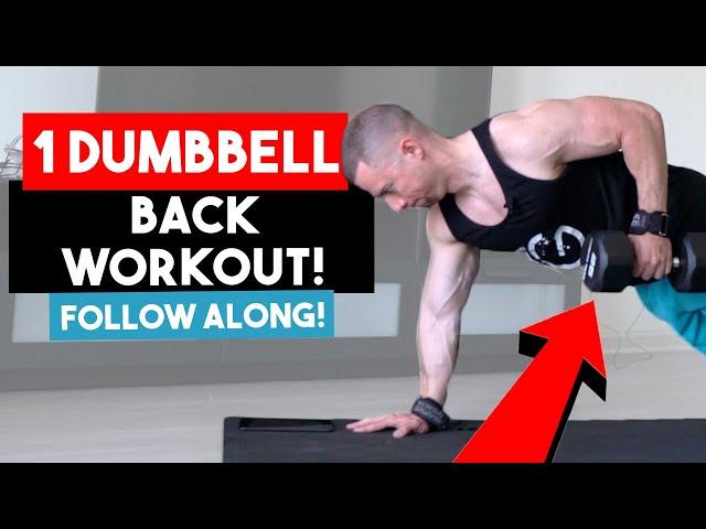 ONE Dumbbell Only Back Workout (DO THIS FROM HOME!) | At Home Back Workouts | Tony Gonzalez