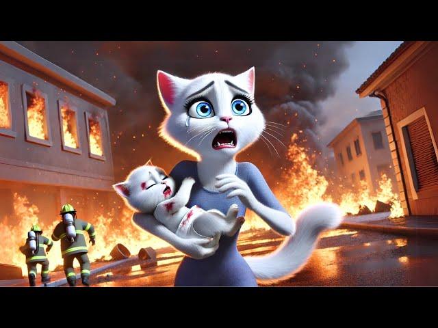 Big Fire at the Cat house #ai #story #cat #aicat