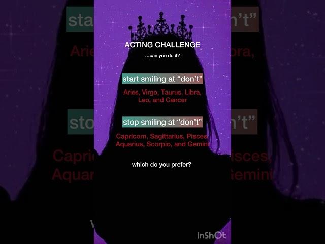 Zodiac Signs Acting Challenge #acting #actingchallenge #zodiac #duet #fyp #shorts #zodiacsigns