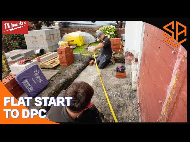 FAILED PORCH RE BUILD BRICKLAYING UP TO DPC: PT 3